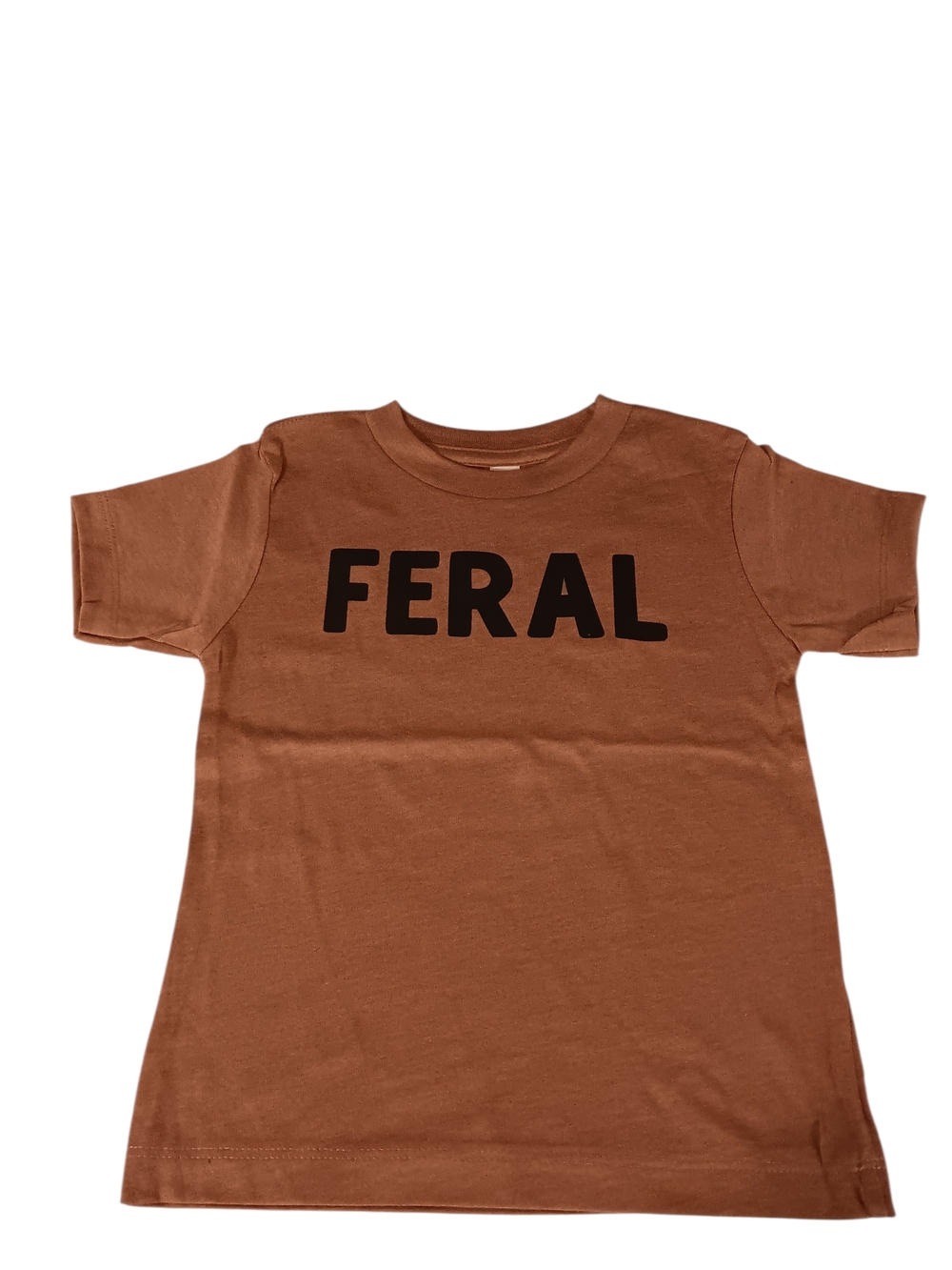 Kids 'FERAL' Graphic Tee - Brown